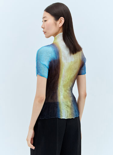 LN-CC® - Issey Miyake: Light Leak Chiffon Twist Top - Multicolour Issey Miyake Light Leak Chiffon Twist Top Multicolour ism0257002