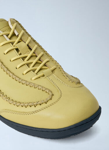 LN-CC® - Kiko Kostadinov: Sargo Leather Sneakers - Yellow Kiko Kostadinov Sargo Leather Sneakers Yellow kko0164015