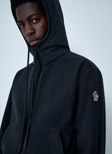 Moncler Grenoble Hooded Jacket With Logo Patch Black mog0162004