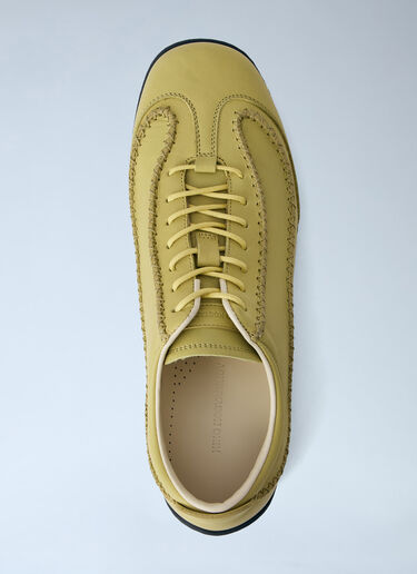 LN-CC® - Kiko Kostadinov: Sargo Leather Sneakers - Yellow Kiko Kostadinov Sargo Leather Sneakers Yellow kko0164015