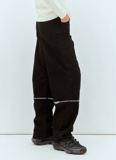LN-CC® - Moncler x Willow Smith: Zip Panels Jeans - Black Moncler x Willow Smith Zip Panels Jeans Black mwi0258011