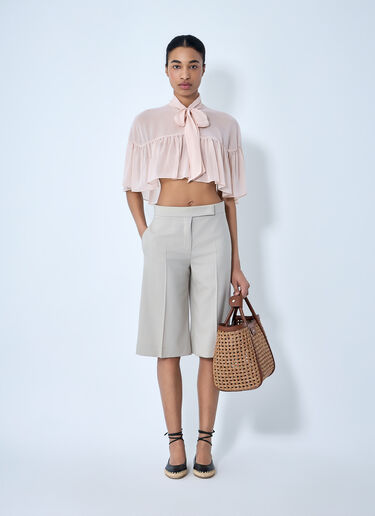 LN-CC® - Max Mara: Tailored Bermuda Shorts - Beige Max Mara Tailored Bermuda Shorts Beige max0264308