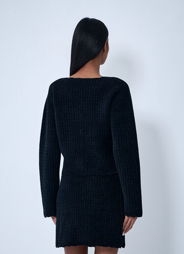 GANNI Crochet Cardigan Black gan0263021
