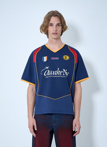 Awake NY Unisphere Warm Up T-Shirt Blue awk0164009