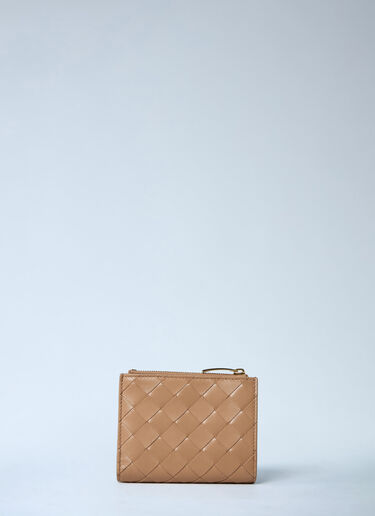 Bottega Veneta Small Bi-Fold Intrecciato Wallet Beige bov0262024