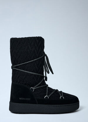 Moon Boot x GUEST IN RESIDENCE Ltrack Low Knit Boots Black mbg0364009