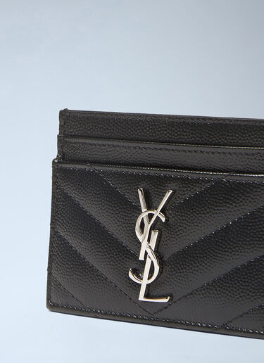 LN-CC® - Saint Laurent: Cassandre Matelassé Cardholder - Black Saint Laurent Cassandre Matelassé Cardholder Black sla0232049