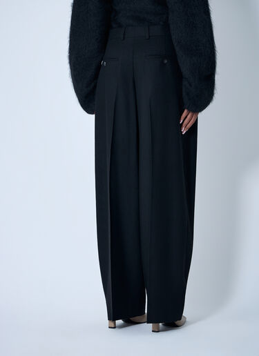 TOTEME Wide Flannel Pants Black tot0263023