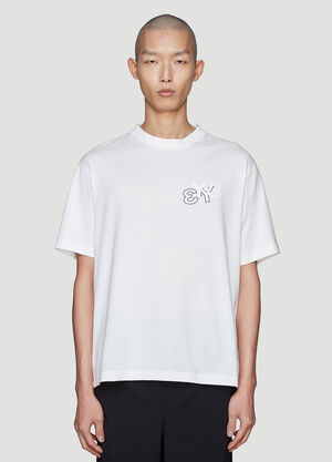LN-CC® - Y-3: Double Logo T-Shirt - White Y-3 Double Logo T-Shirt White yyy0136002