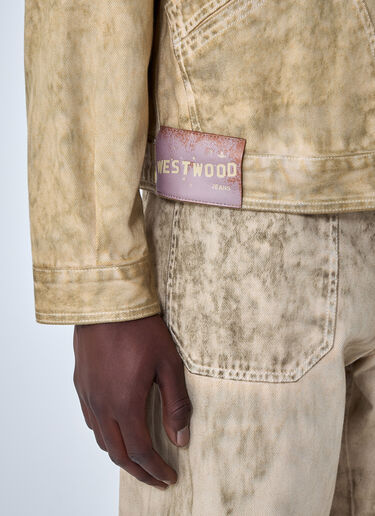 LN-CC® - Vivienne Westwood: Denim Zip Jacket - Beige Vivienne Westwood Denim Zip Jacket Beige vvw0164010