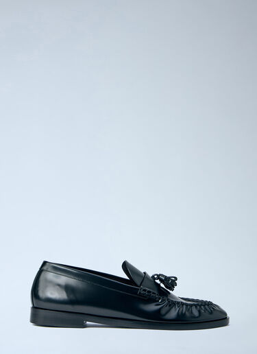 LN-CC® - The Row: Leather Loafers - Black The Row Leather Loafers Black row0164012
