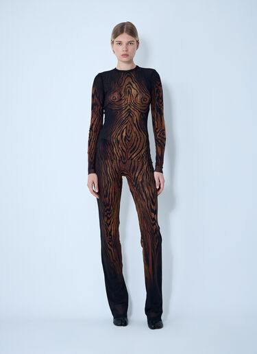 Jean Paul Gaultier Wood Mesh Top Black jpg0261001