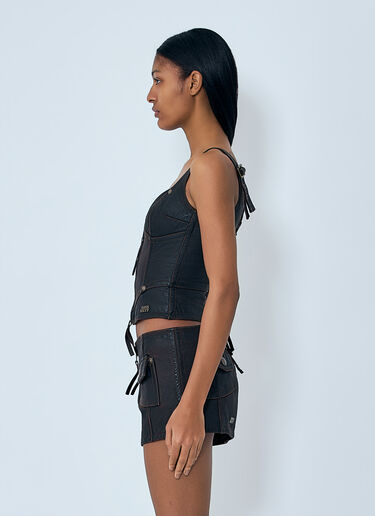 LN-CC® - Miss Sixty x KNWLS: Leather Top - Black Miss Sixty x KNWLS Leather Top Black msk0263009