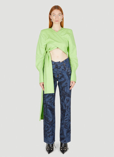 LN-CC® - Ninamounah: Seahorse Wrap Top - Green Ninamounah Seahorse Wrap Top Green nmo0248002