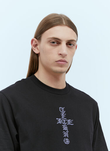 LN-CC® - ICE & TECHNO: Cross Logo Print T-Shirt - Black ICE & TECHNO Cross Logo Print T-Shirt Black int0154002
