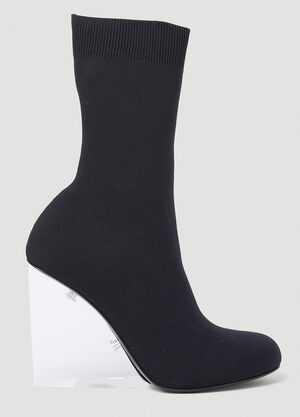 LN-CC® - Alexander McQueen: Shard High Heel Boots - Black Alexander McQueen Shard High Heel Boots Black amq0252012