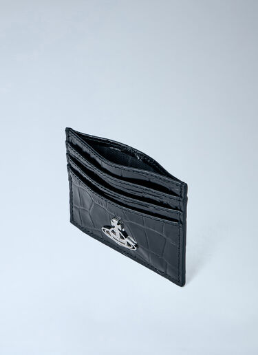 Vivienne Westwood Embossed Leather Card Holder Black vvw0263054