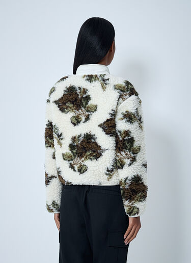 LN-CC® - Moncler: Textured Zip-Up Jacket - White Moncler Textured Zip-Up Jacket White mon0262040