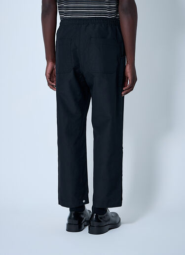 LN-CC® - Comme des Garçons Homme: 羊毛亚麻混纺裤 - 黑色 Comme des Garçons Homme 羊毛亚麻混纺裤 黑色 cdh0160003
