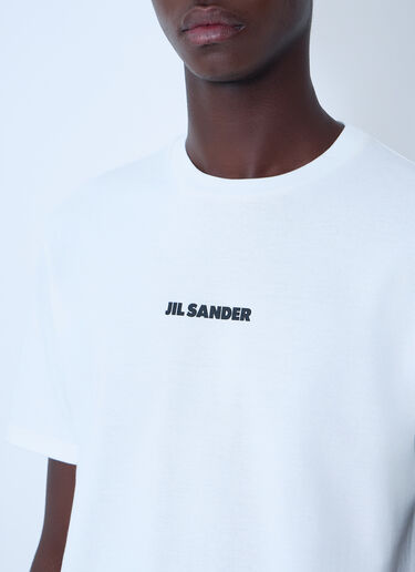 LN-CC® - Jil Sander: Logo Print T-Shirt - White Jil Sander Logo Print T-Shirt White jil0163003