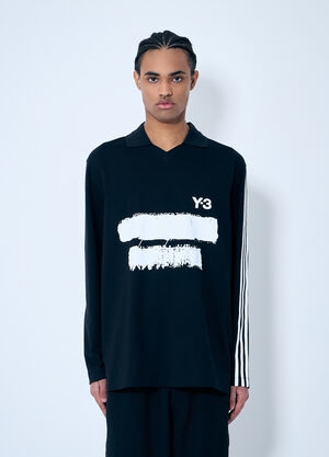 Y-3 U GFX Polo Shirt Black yyy0160010
