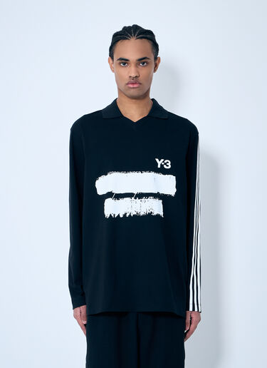 Y-3 U GFX Polo Shirt Black yyy0160010