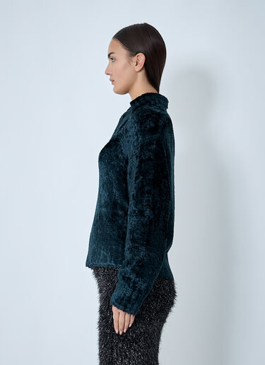 LN-CC® - Lacoste: Velour Polo Sweater - Navy Lacoste Velour Polo Sweater Navy lac0262004
