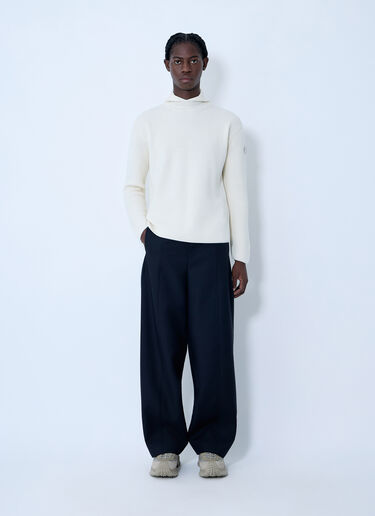 Moncler + Jil Sander フェルトウールのフード付きセーター ホワイト mjl0162005