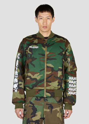 LN-CC® - Nancy: Camouflage Bomber Jacket - Green Nancy Camouflage Bomber Jacket Green ncy0153007