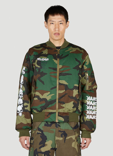 LN-CC® - Nancy: Camouflage Bomber Jacket - Green Nancy Camouflage Bomber Jacket Green ncy0153007