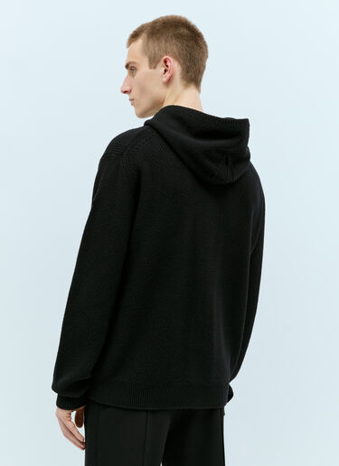 LN-CC® - Moncler: Wool Hooded Sweatshirt - Black Moncler Wool Hooded Sweatshirt Black mon0158031