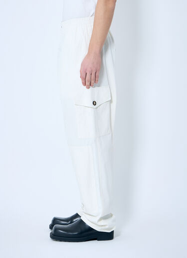 LN-CC® - Bottega Veneta: Light Cotton Twill Pants - White Bottega Veneta Light Cotton Twill Pants White bov0159001
