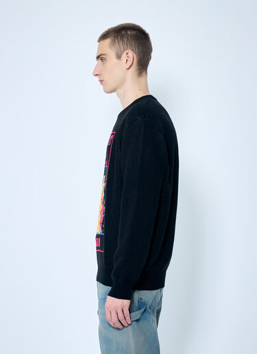 LN-CC® - thisisneverthat®: Basketball Hoop Knit Sweater - Black thisisneverthat® Basketball Hoop Knit Sweater Black tsn0158005
