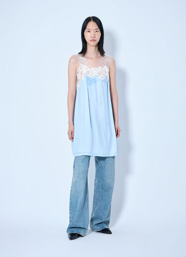 Maison Margiela Taped Slip Mini Dress Light Blue mla0264052