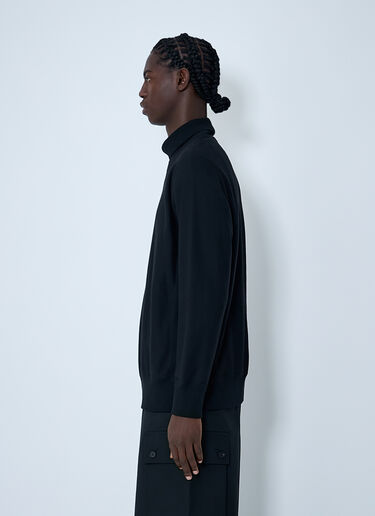 LN-CC® - Comme des Garçons Homme: High-Neck Pullover Sweater - Black Comme des Garçons Homme High-Neck Pullover Sweater Black cdh0162008