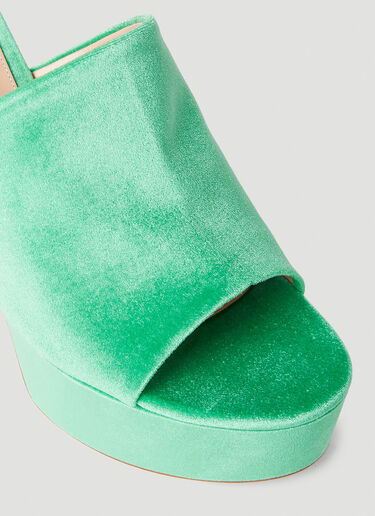 LN-CC® - Gianvito Rossi: Holly High Heel Mules - Green Gianvito Rossi Holly High Heel Mules Green gia0251014