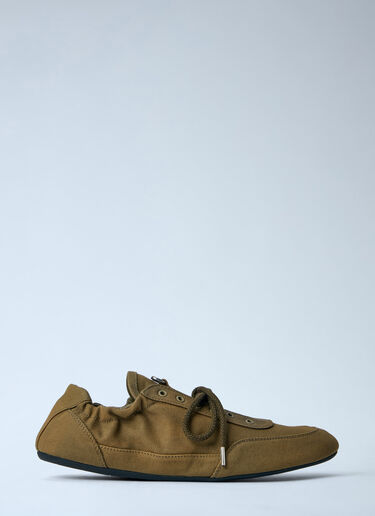 LN-CC® - Prada: Collapse Canvas Sneakers - Olive Prada Collapse Canvas Sneakers Olive pra0264020