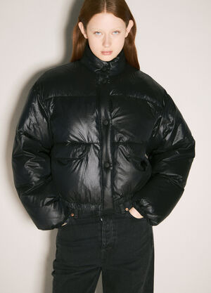 LN-CC® - Our Legacy: Cropped Puffer Jacket - Black Our Legacy Cropped Puffer Jacket Black our0258007