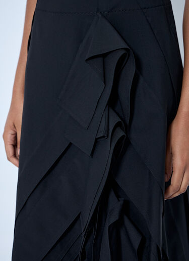 Bottega Veneta Asymmetric Layered Skirt Black bov0264048