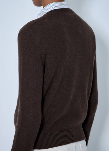 The Row Ovidia Cardigan Brown row0265004