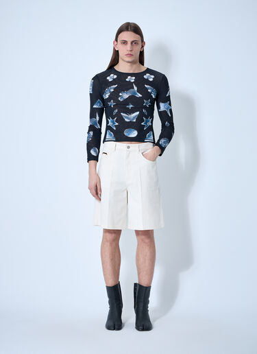 LN-CC® - Marni: Cotton Bermuda Shorts - White Marni Cotton Bermuda Shorts White mni0160005