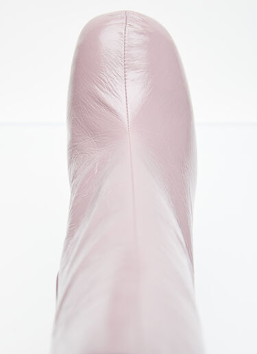 LN-CC® - Dries Van Noten: Platform Heel Leather Boots - Lilac Dries Van Noten Platform Heel Leather Boots Lilac dvn0254035