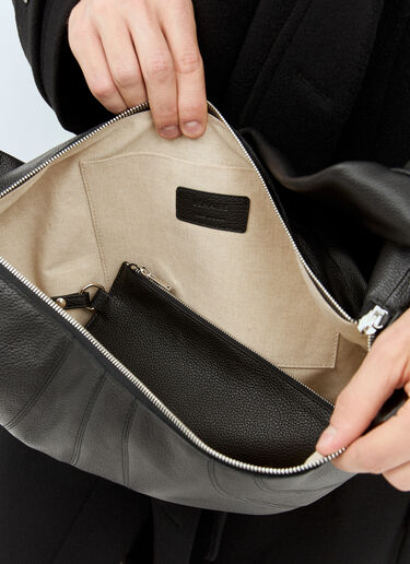 LN-CC® - Lemaire: Large Croissant Crossbody Bag - Black Lemaire Large Croissant Crossbody Bag Black lem0358001