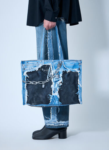 LN-CC® - Acne Studios: Trompe-L'Oeil Tote Bag - Blue Acne Studios Trompe-L'Oeil Tote Bag Blue acn0364006