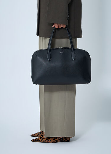 TOTEME Medium Leather Day Handbag Black tot0262013