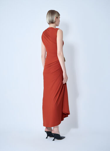 LN-CC® - Bottega Veneta: Viscose Jersey Dress - Orange Bottega Veneta Viscose Jersey Dress Orange bov0261006