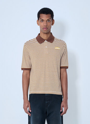 Marni 条纹Polo衫 棕色 mni0164005