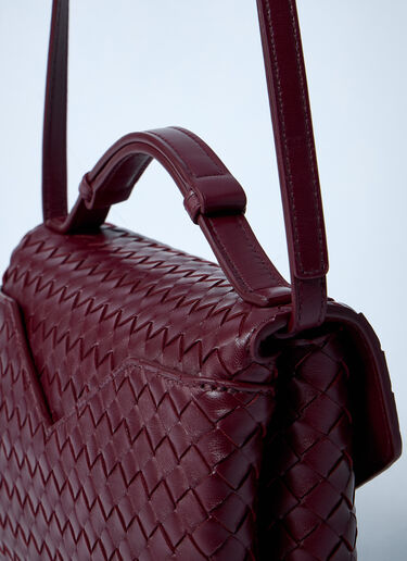 LN-CC® - Bottega Veneta: Knot Lock Crossbody Bag - Burgundy Bottega Veneta Knot Lock Crossbody Bag Burgundy bov0261046