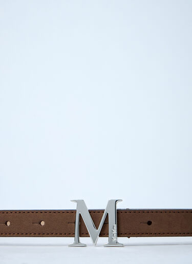 Max Mara Leather Belt Dark Brown max0261032