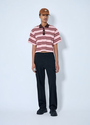 LN-CC® - Moncler: Striped Polo Shirt - Pink Moncler Striped Polo Shirt Pink mon0265096